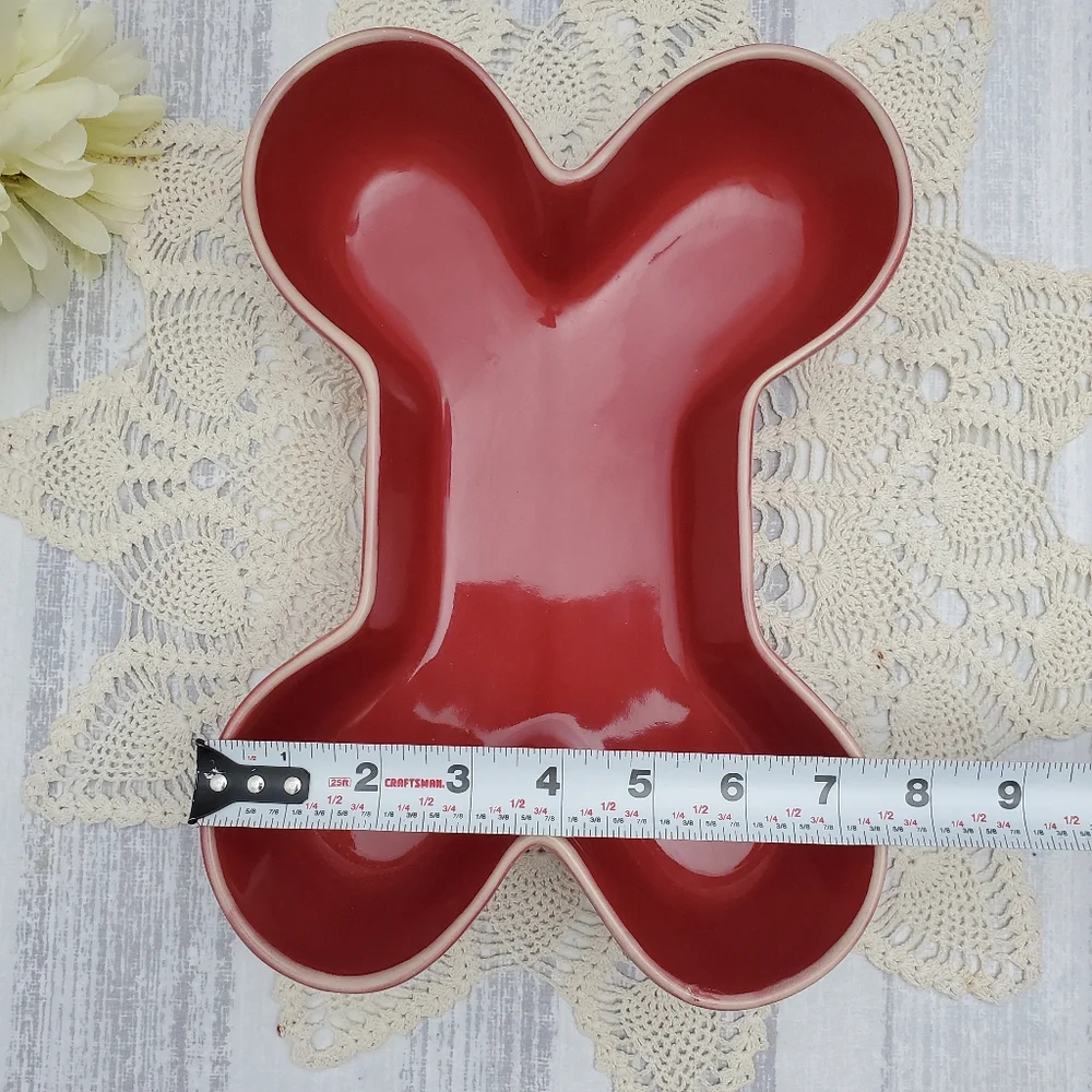 Bone Shape Dog Bowl Feeder Large